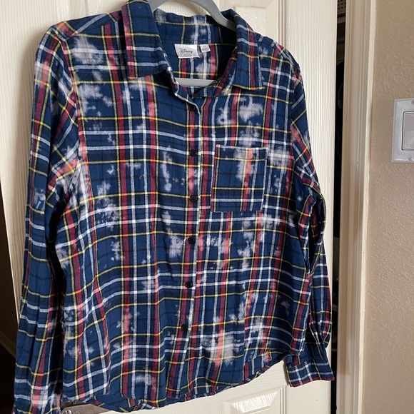 Winnie the Pooh plaid distressed button up size small - Picture 7 of 7